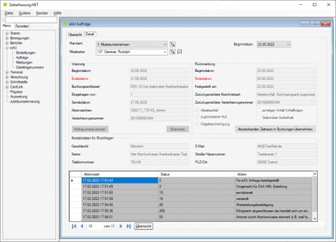 eAU Auftraege Screenshot 2