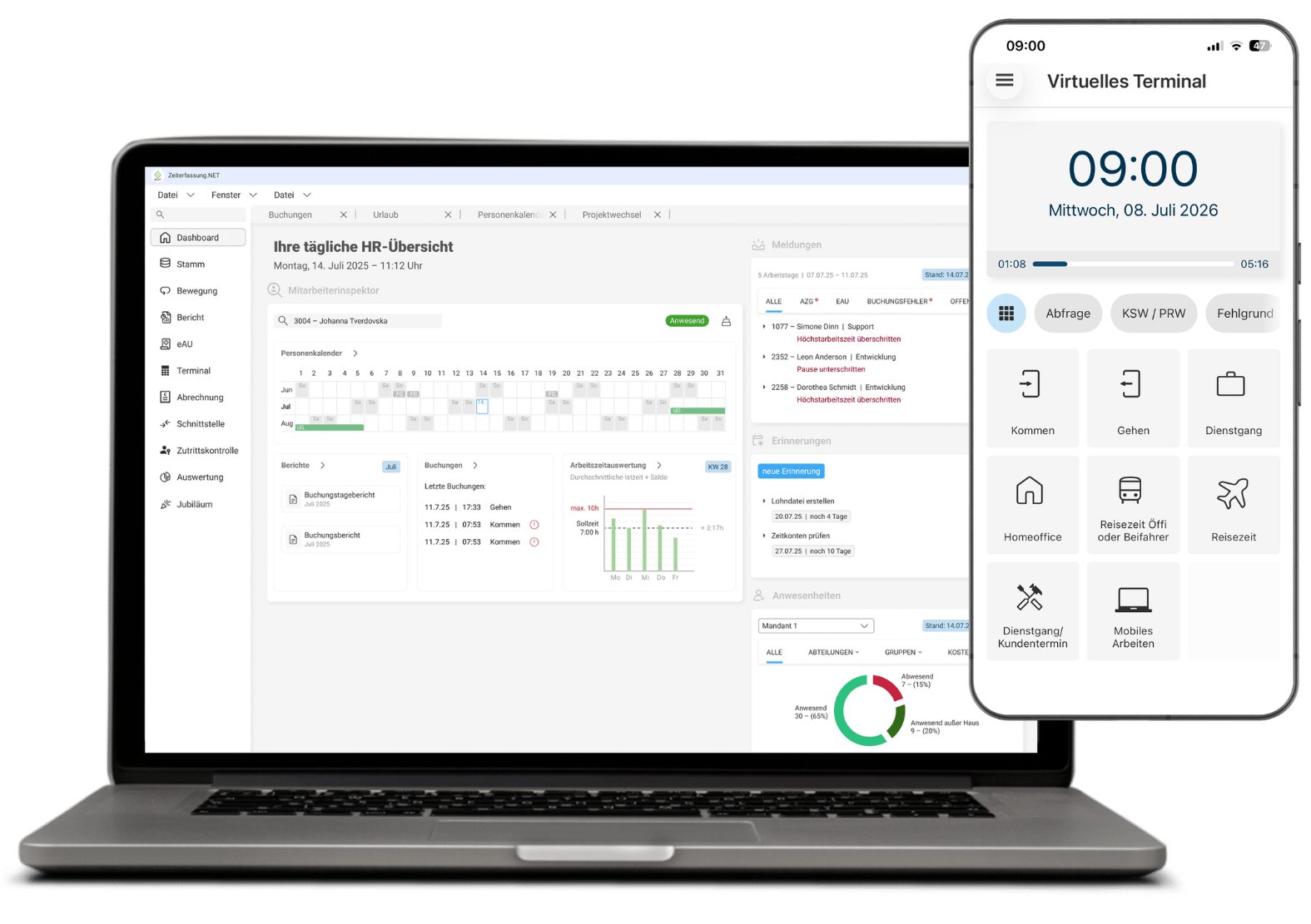 Die Zeiterfassung im ACCENON® GO und ACCENON® WEB